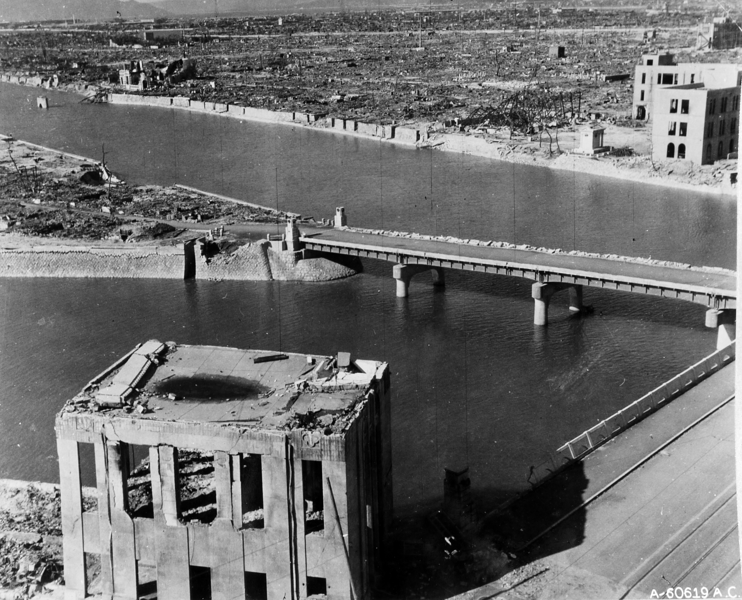 Atomic Bomb Damage near Ground Zero