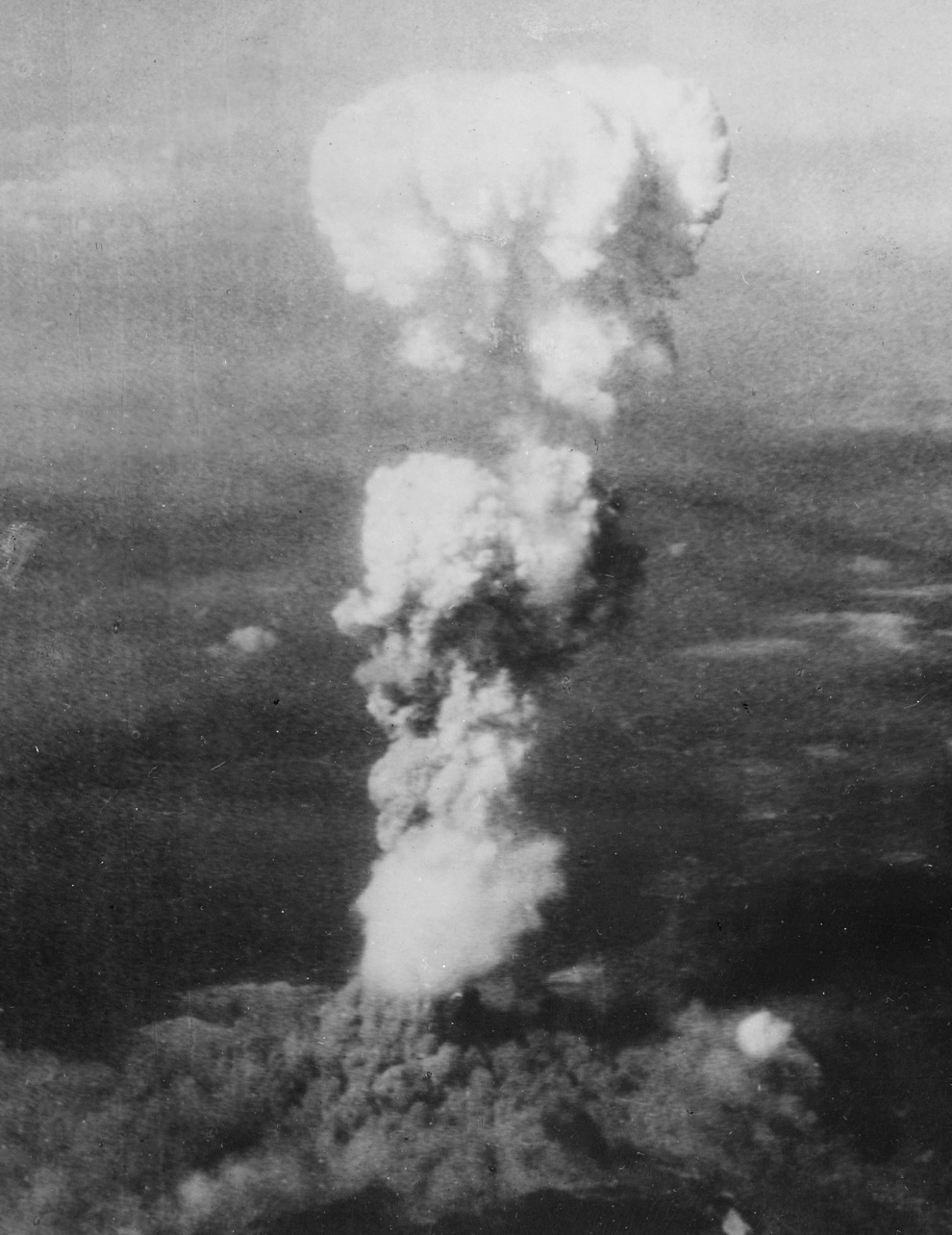 The Atomic Bomb Cloud over Hiroshima, Japan