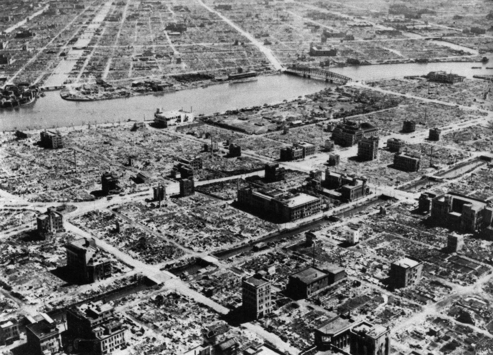 Fire bombed Toyko