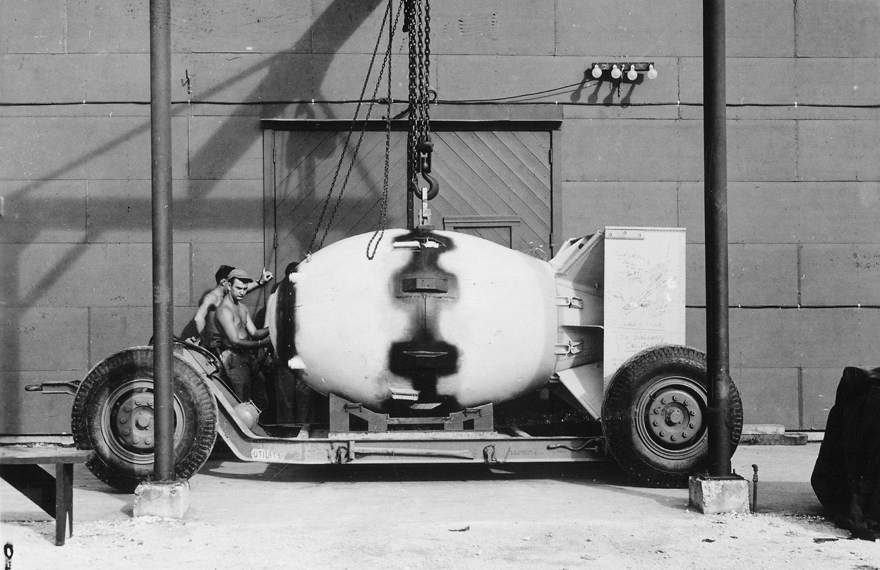 Fat Man Plutonium Bomb Being Readied at Tinian