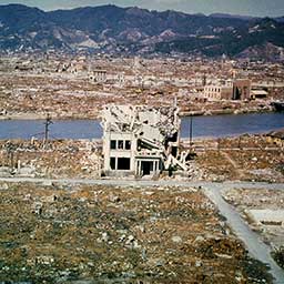 hiroshima after atomic bomb in color