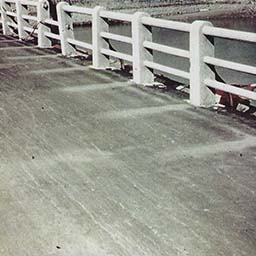 Shadows on a bridge