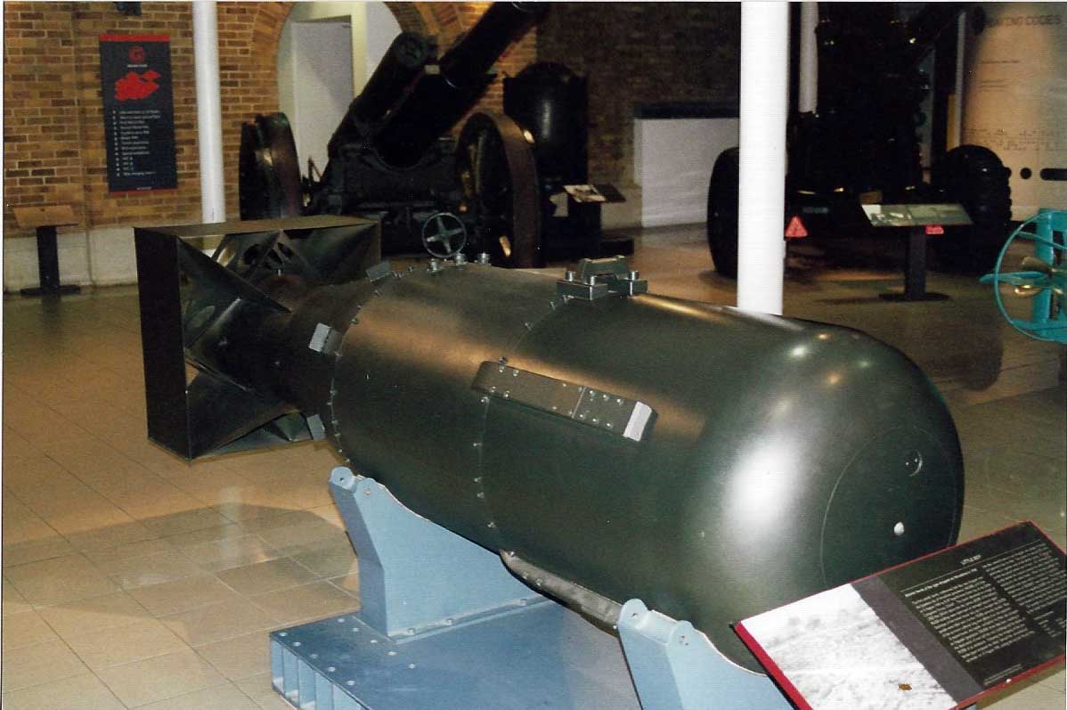A replica of the Little Boy bomb