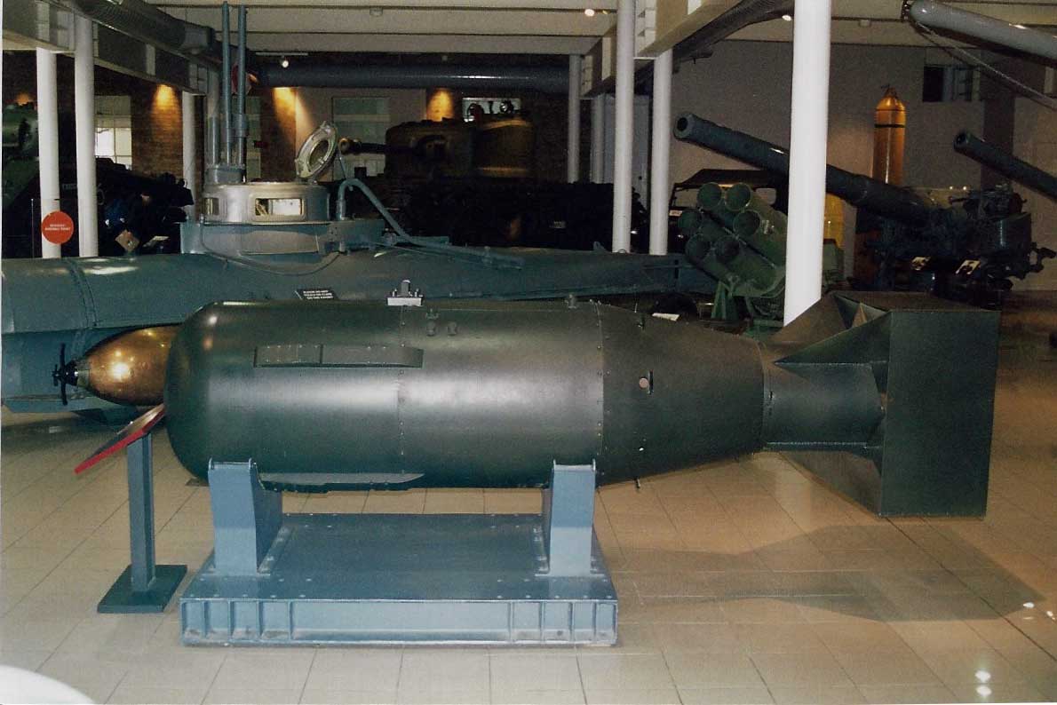 A replica of the Little Boy bomb